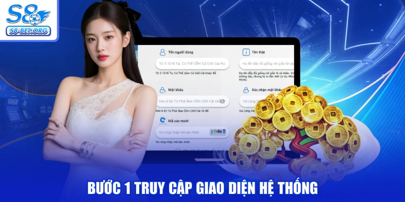Bước 1 truy cập giao diện hệ thống
