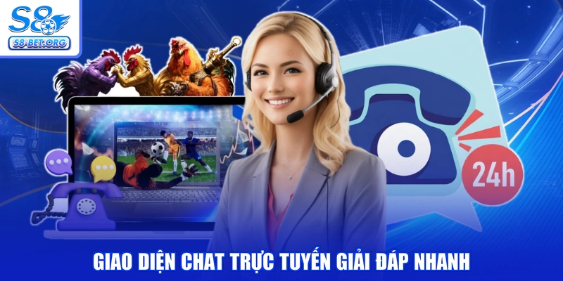 Giao diện chat trực tuyến giải đáp nhanh